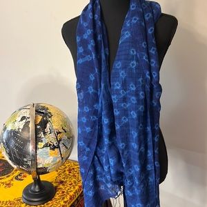 Beautiful blue batik scarf!
